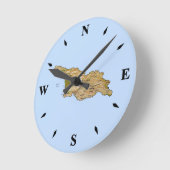 Horloge Ronde Carte de Géorgie (Angle)