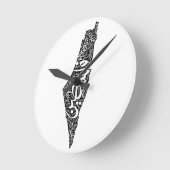 Horloge Ronde Carte de la Palestine libre et drapeau du Canada ( (Angle)