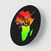 Horloge Ronde Carte de l'Afrique (Angle)