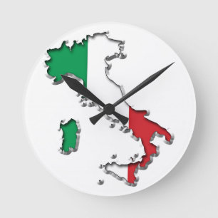 Horloge Ronde Carte de l'Italie