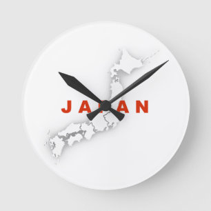 Horloge Ronde Carte du Japon