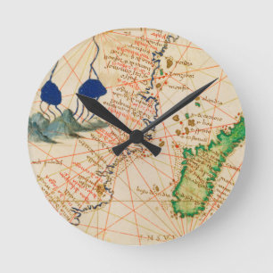 Horloge Ronde Carte du Madagascar