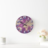 Horloge Ronde Carte du monde (Maison)