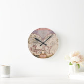 Horloge Ronde Carte du monde antique (Maison)