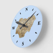 Horloge Ronde Carte du Nigeria (Angle)
