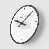 Horloge Ronde Carte du Salvador (Angle)