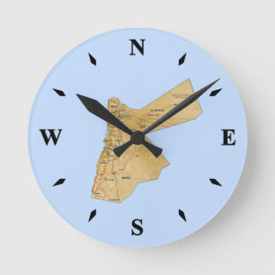 Horloge Ronde Carte jordanienne