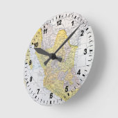 HORLOGE RONDE CARTE : LE MEXIQUE (Angle)