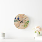 Horloge Ronde Carte Madagascar (Maison)