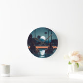 HORLOGE RONDE CARTE POSTALE BAE-CATÉGORIE #4 (Maison)