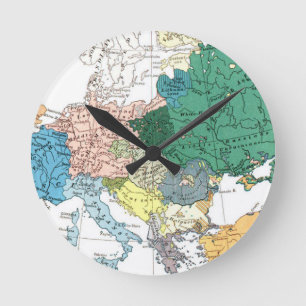 Horloge Ronde Carte raciale de l'Europe