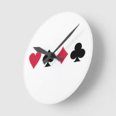 Horloge Ronde Cartes de tisonnier (Angle)