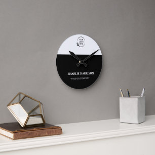 Horloge Ronde Cartes de visite   Icônes de logo personnalisées n