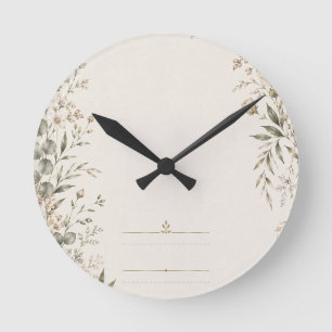 Horloge Ronde Carton d'invitation de mariage Héritage avec Botan