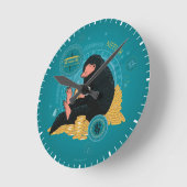 Horloge Ronde Carton NIFFLER™ Avec Pièces D'Or (Angle)