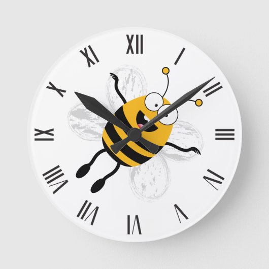 Horloge Ronde Cartoon Bee (Recto)
