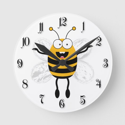 Horloge Ronde Cartoon Bee (Recto)