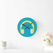 Horloge Ronde Casque audio (Maison)