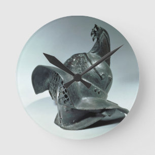 Horloge Ronde Casque en bronze de gladiateur de Thracian,