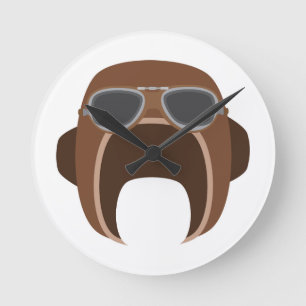 Horloge Ronde Casque pilote