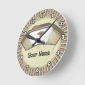 Horloge Ronde Casquette infirmière rétro (Angle)