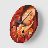 Horloge Ronde Casselopia - rêve de violon (Angle)