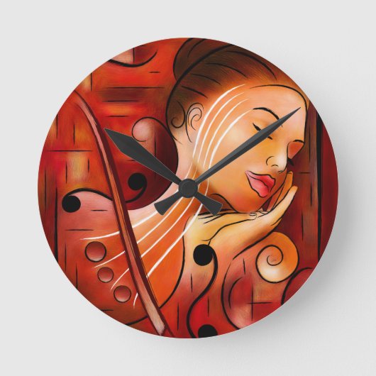 Horloge Ronde Casselopia - rêve de violon (Recto)
