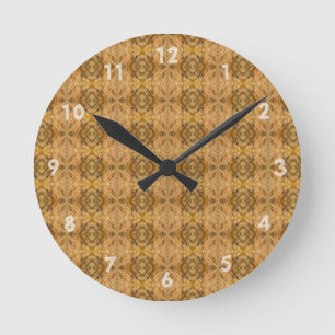 Horloge Ronde Cat fur pattern