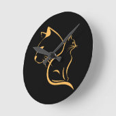 Horloge Ronde Cat Lover (Angle)