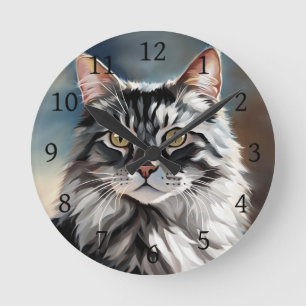 Horloge Ronde Cat numérique 765