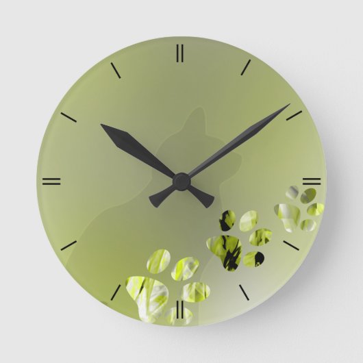 Horloge Ronde Cat Paw Clean (Recto)