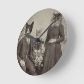 Horloge Ronde Cat Picnic clock (Angle)