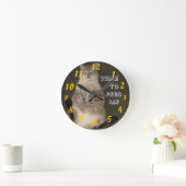 Horloge Ronde Cat "TIME TO FEED ME" (Maison)