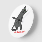 Horloge Ronde Cat Wall Clock (Angle)