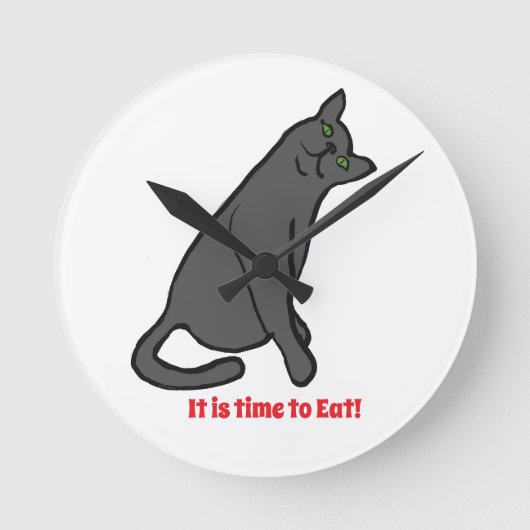 Horloge Ronde Cat Wall Clock (Recto)