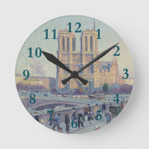 Horloge Ronde Cathédrale Notre-Dame Paris France Peinture classi