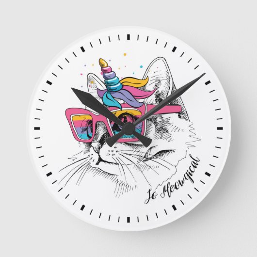 Horloge Ronde Caticorn | So Meowgical (Recto)