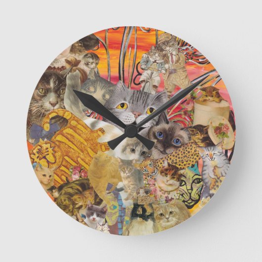 Horloge Ronde Cats (Recto)