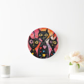 Horloge Ronde Cats Clock (Maison)