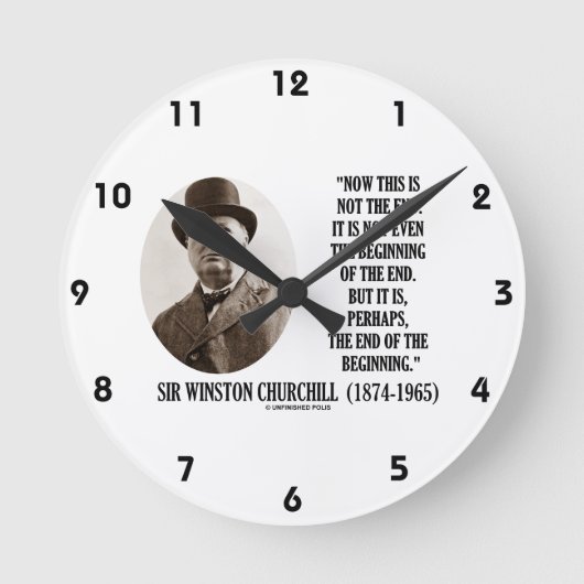 Horloge Ronde Ce N'Est Pas Le Début Final (Winston Churchill) (Recto)