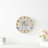 Horloge Ronde Ceinture d'argent de cuisine (Maison)