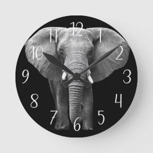 Horloge Ronde Célébrez la Journée mondiale des éléphants : Conce