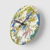 Horloge Ronde Céleste Vintage, Sphère Arabe, Constellations (Angle)