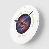 Horloge Ronde Celestial Mama Hands Galaxy Universe (Angle)