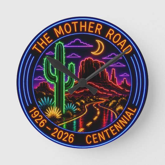 Horloge Ronde Centennial Neon Style Mother Road (Recto)