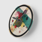 Horloge Ronde Cercles Abstraits Kandinsky dans un cercle (Angle)