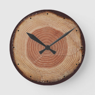 Horloge Ronde Cercles d'arbre de Jitaku