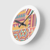 Horloge Ronde Cercles de couleur (Angle)