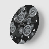 Horloge Ronde Cercles de scintillement funky (Angle)