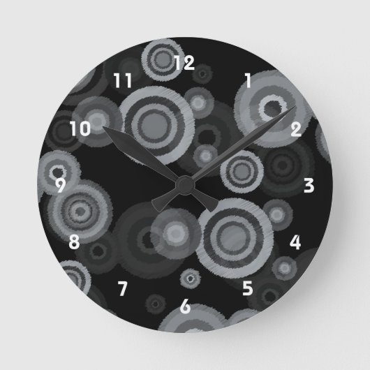 Horloge Ronde Cercles de scintillement funky (Recto)